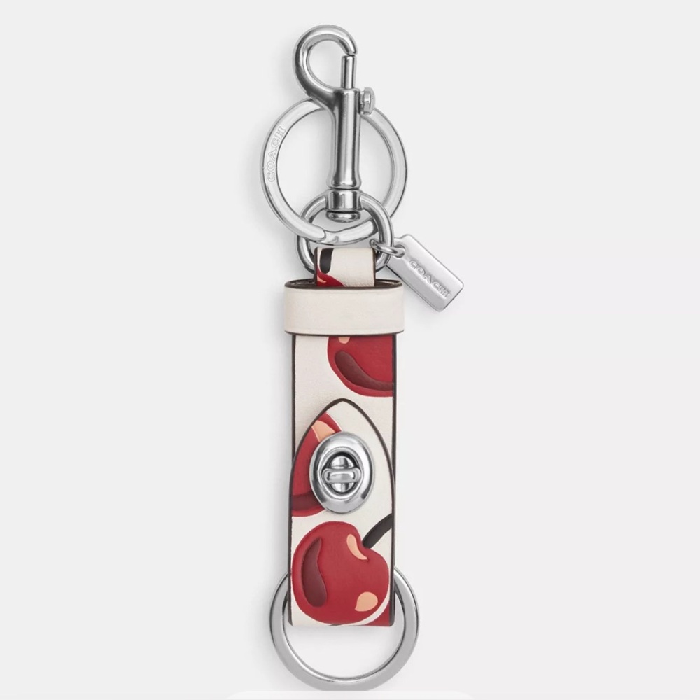 Coach Cherry Trigger Bag Charm Keychain